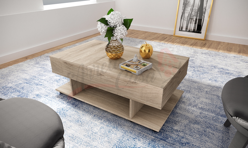 Tavolino per soggiorno moderno rovere chiaro TI13